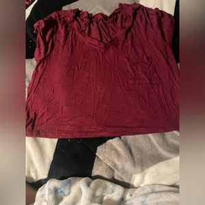 Red crop top